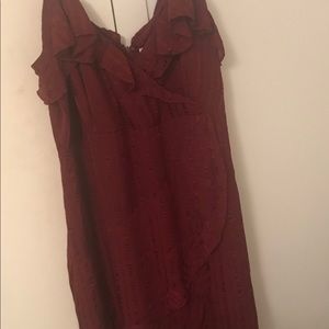 Cold Shoulder Maroon Dress